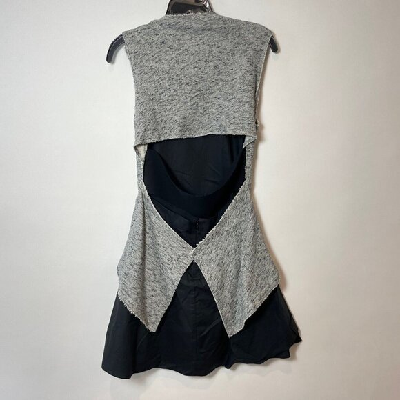 Derek Lam 10 Crosby Artsy Sleeveless Open Back Fit & Flare Dress Gray 4 Knit - Picture 2 of 15